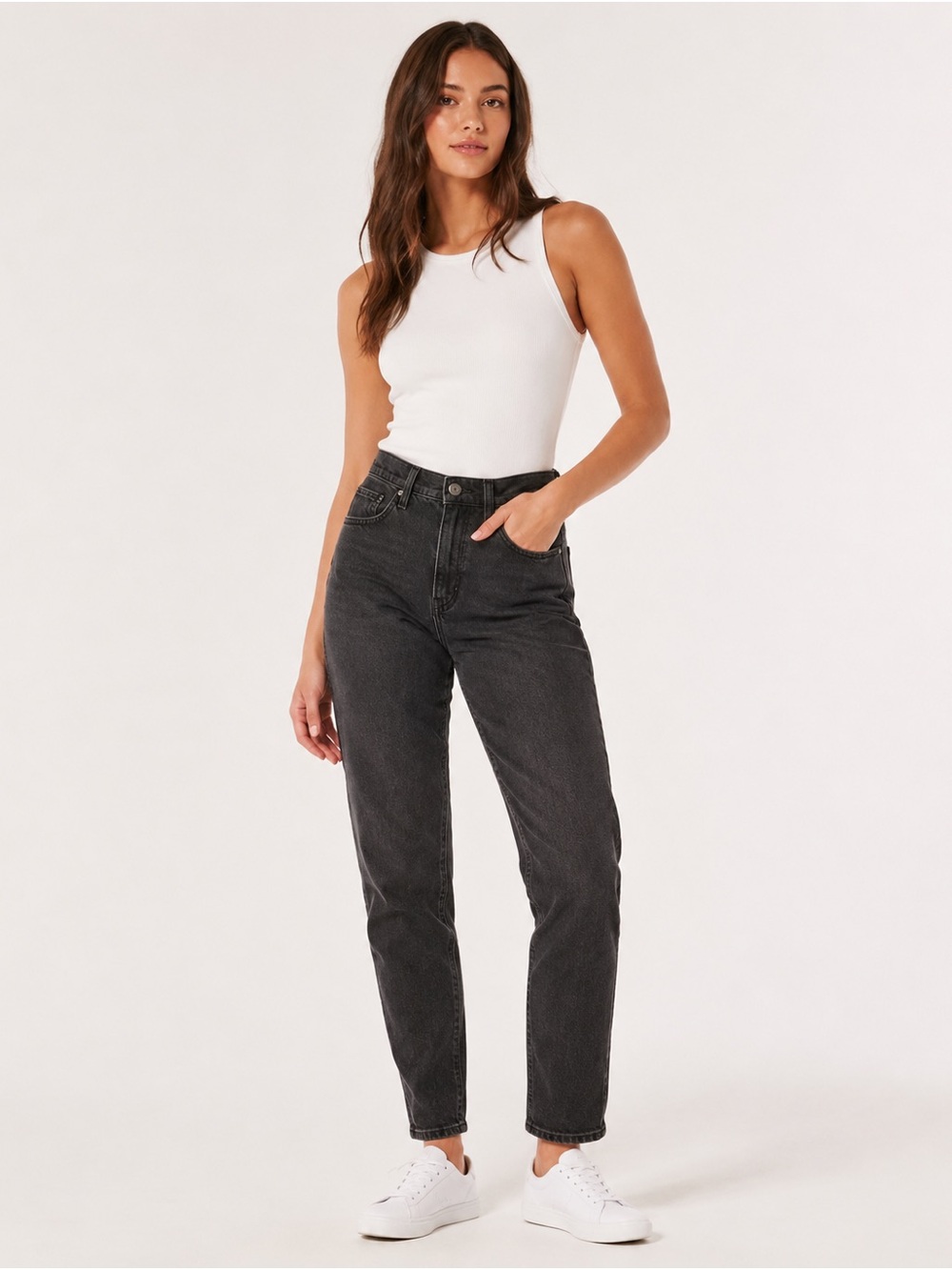 Levi’s High Waisted Mom Jeans Size 27 Washed Black